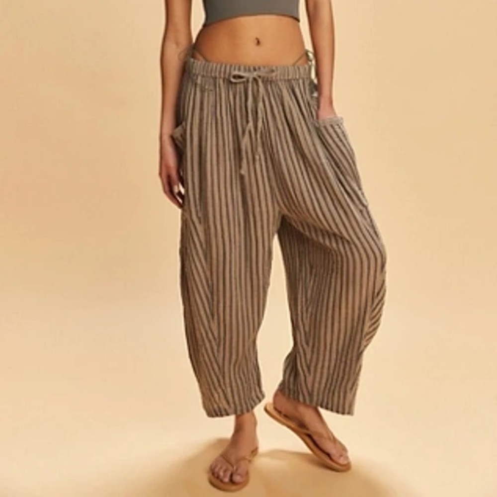 Free People Striped Quinn Pants